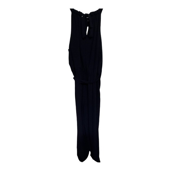 Emma & Michelle Navy Flare Leg Jumpsuit Sleeveless Tank Size Medium Women's - Picture 3 of 5